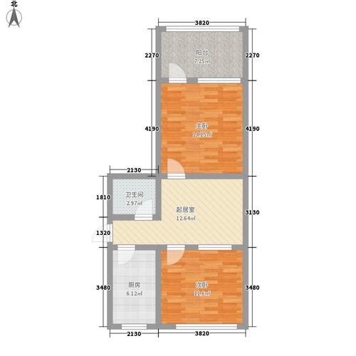 泰和居80.00㎡面积8000m户型
