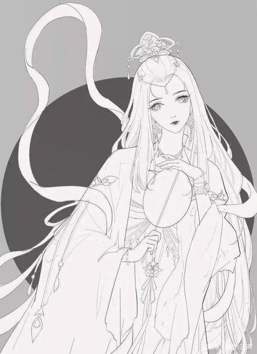 古风人物手绘线稿 一笔一画勾勒最美中国风