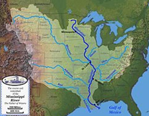 密西西比河的流域自然特征