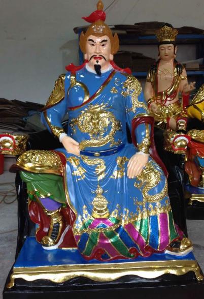 30公分骑马将军,武将神像树脂玻璃钢彩绘河南佛像厂批发