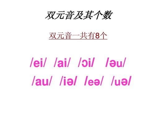英文双元音发音完整版