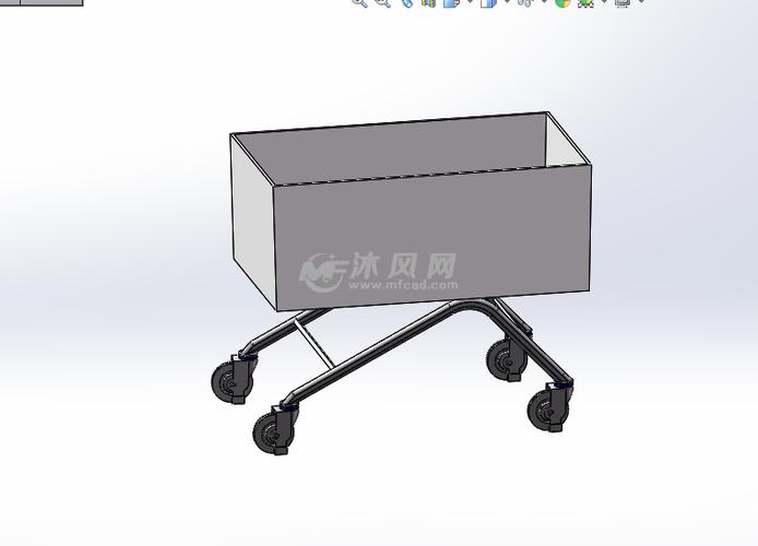 简易小推车sw模型设计图