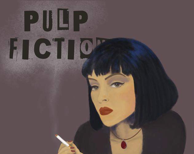 低俗小说的插画习作,喜欢昆汀.