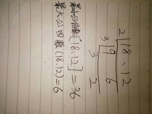 18和12的最小公倍数和最大公因数是多少?
