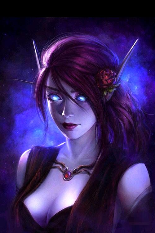 虚空精灵,史诗暗夜要塞套,配紫色职业马,完美!