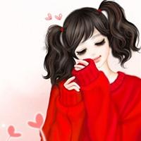 qq卡通红色头像