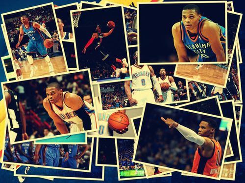 海报装饰画相框壁纸挂画墙画 篮球明星体育 nba 威斯布鲁克雷霆威少