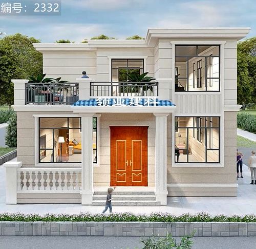 9.7×13米的农村二层别墅,造价18万,平屋顶设计非常适合农村