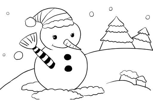 关于雪人的儿童画简笔画图片大全