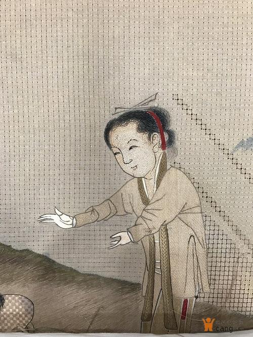 《骷髅幻戏图》(局部)姚慧芬苏绣