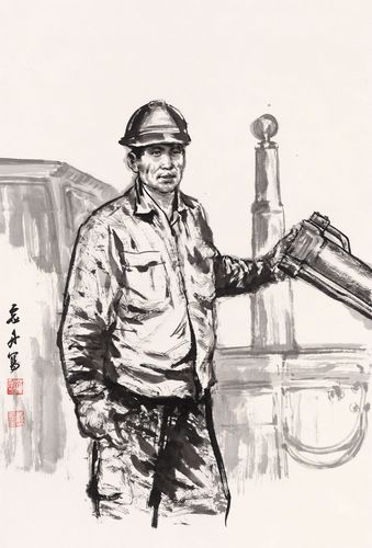 叶明《天子岭环卫工人》