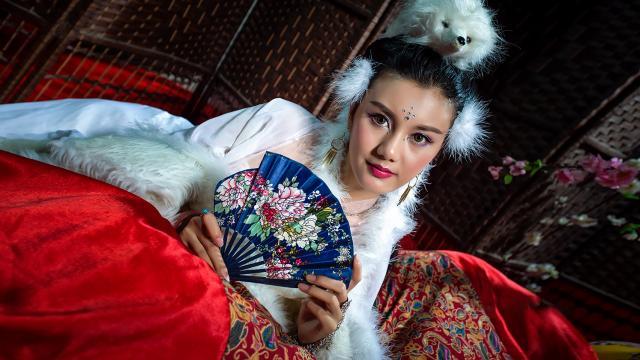 狐仙美女妩媚性感写真,高清壁纸图片,大陆美女-回车