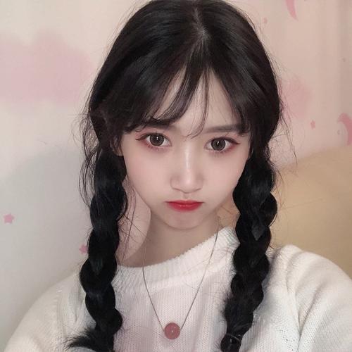 假发女长直发麻花辫子空气刘海长辫子双马尾网红长发逼真自然双辫自然