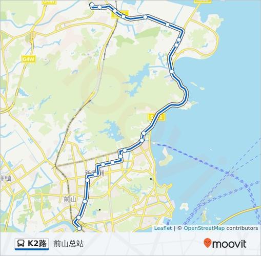 公交k2路的线路图