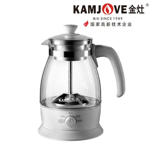 金灶煮茶器家用全自动蒸汽煮茶壶黑茶蒸茶器小型玻璃花茶壶视频