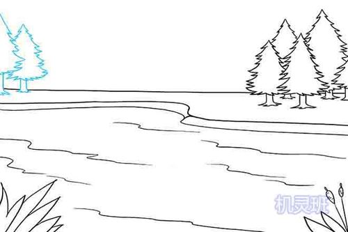 怎么画一幅平静的湖面简笔画(步骤图解)