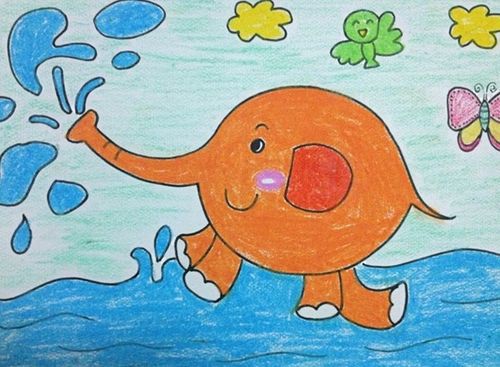 幼儿园儿童画:大象