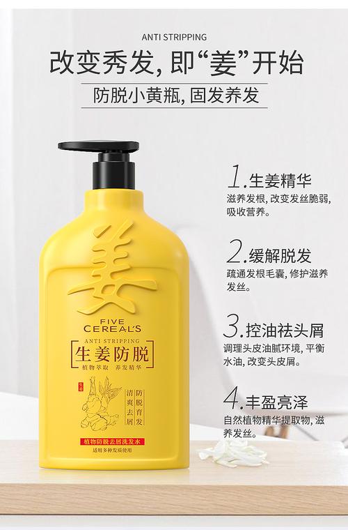 韩方五谷生姜防脱洗发水 防脱养发温和柔顺滋养洗发露