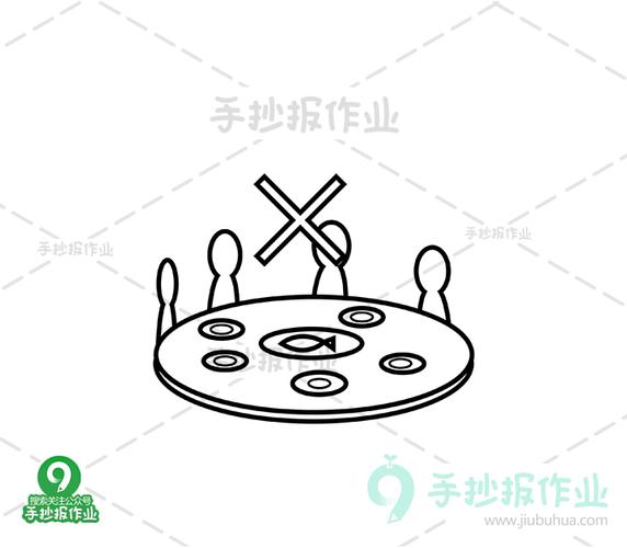 不聚餐简笔画
