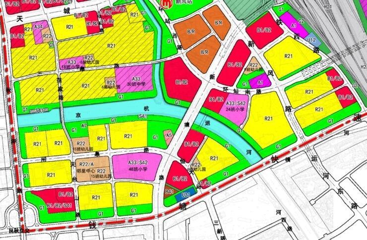 (城东新城西片区地块规划图)
