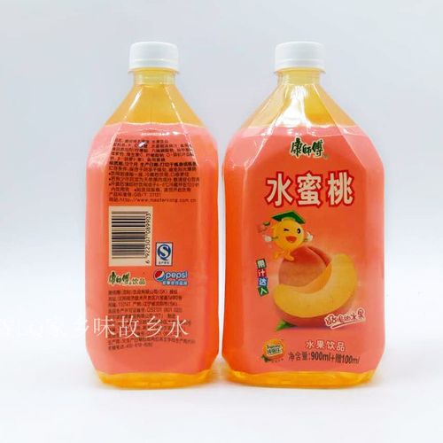 康师傅 水蜜桃 果汁饮品大瓶1l*8瓶整箱 多省包邮