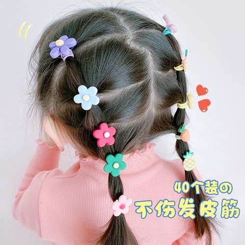 儿童头绳头饰女童扎头发橡皮筋不伤发宝宝高弹力发圈可爱公主发饰