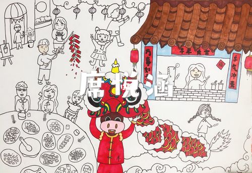 新年儿童画「我眼中的年」_新年去哪玩_小朋友_美术_儿童画新年快乐