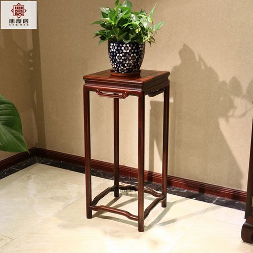 红木花架 酸枝木_花几红木花架实木客厅花架子多层室内中式 花梨木
