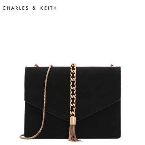 charles&keith2015秋冬新款 ck2-20680339 流苏信封单肩女包