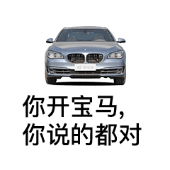 你开宝马,你说的都对
