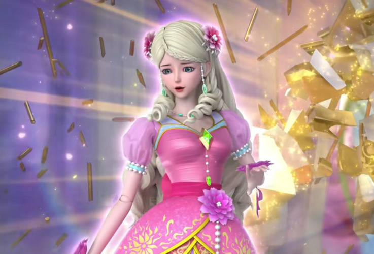 终于能看清长裙飘飘的灵公主的鞋子长什么样了,小巧玲珑甚是可爱