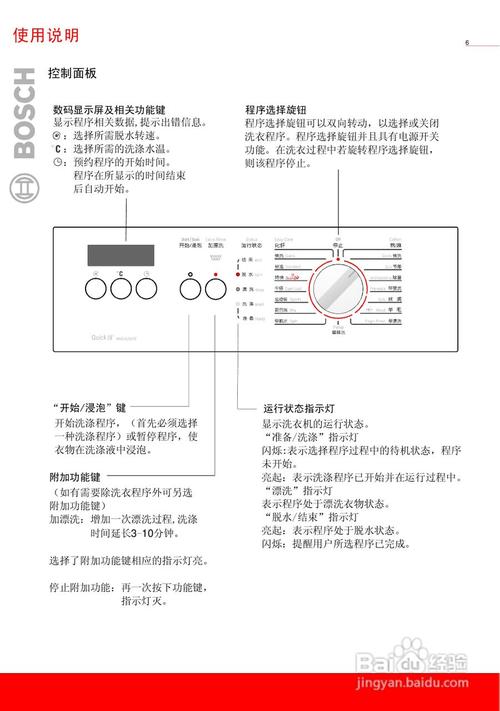博世xqg52-20268全自动滚筒式洗衣机使用及安装说明书
