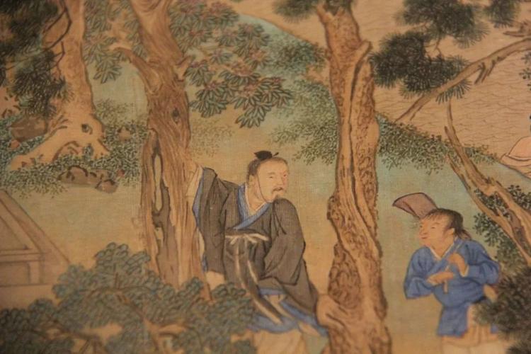 仇英《松林六逸图》局部仇英《松林六逸图》局部