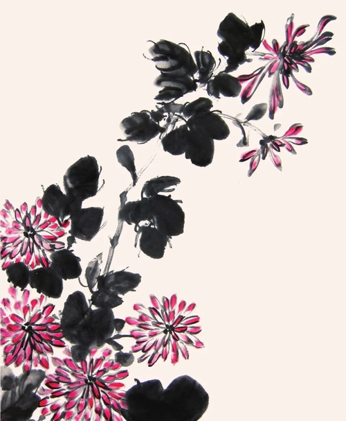 国画教程写意菊花作品步骤