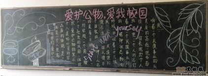 爱护公物爱我校园黑板报图片资料