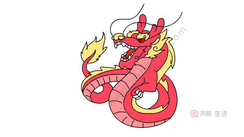 简笔画彩色龙欣赏
