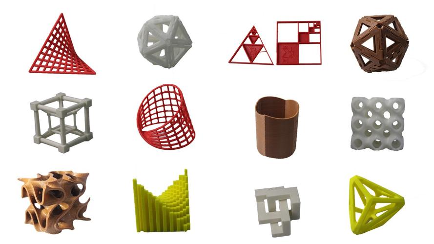 让需要靠大脑想象的几何体可触摸,克莱因瓶,拓扑变换,扭结,分形结构