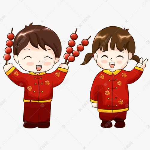 新年2019年中国娃娃糖葫芦