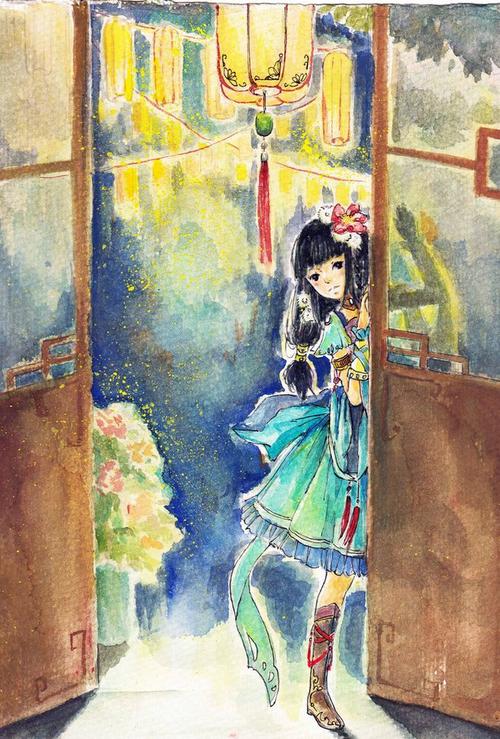 "我想去看花灯,你快出来啊"