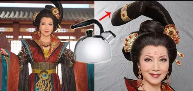 剧中心狠手辣的郭太后令人印象深刻,其经典的发型一出场就给人一种盛