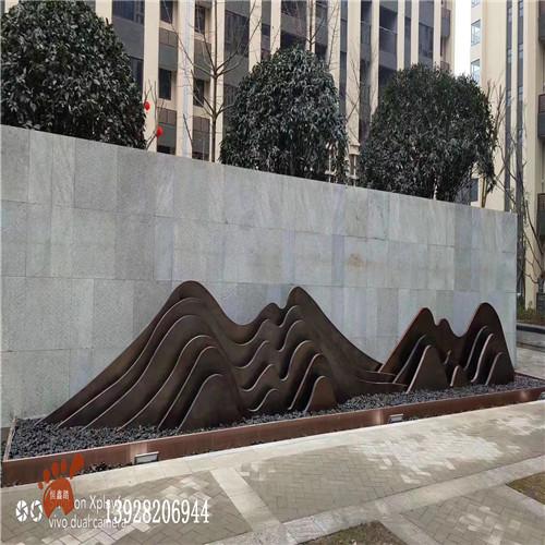 不锈钢假山造型雕塑,假山背景墙雕塑摆件,假山雕塑定制厂家