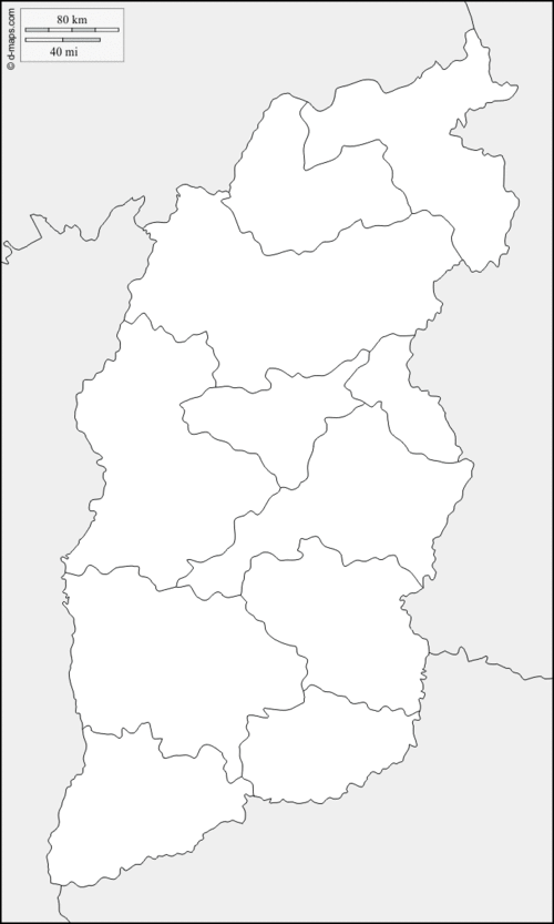 山西省 : 免费地图, 免费的空白地图, 免费的轮廓地图, 免费基地地图