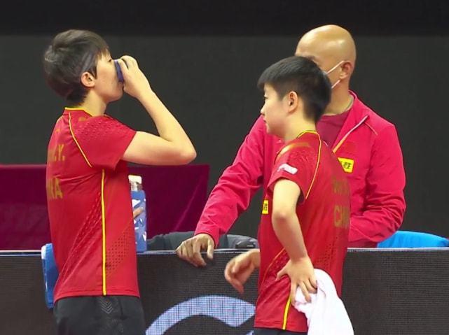4232孙颖莎不休息连赢2场性别大战与王曼昱力克混双冠军
