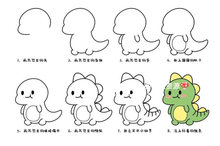 小动物的简笔画带颜色可爱