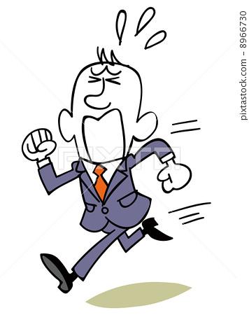 插图 逃跑的工薪族 首页 插图 职业_上班族 商务人士 商务人士 逃跑的