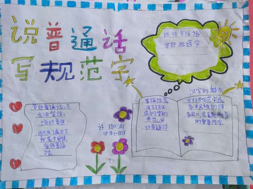 推广普通话,书写规范字