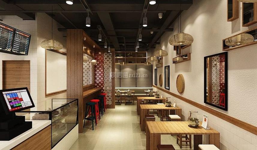 70平米中式风格包子店铺装修案例