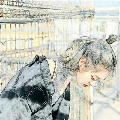 qq素描头像女生唯美伤感非主流唯美好看的女生素描头像