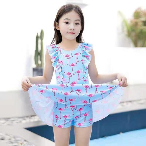 儿童泳衣女分体中大童宝宝女童泳衣2021新款洋气中学生泡温泉泳装