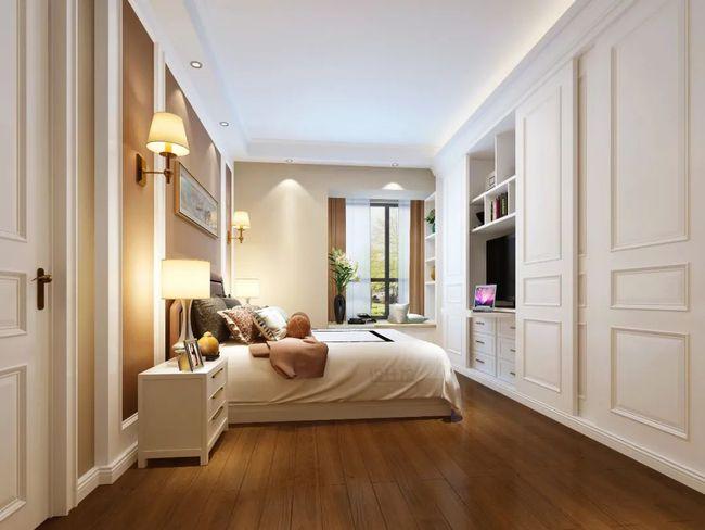 整面墙都装衣柜,装得太满显拥挤,如何处理实用大气?